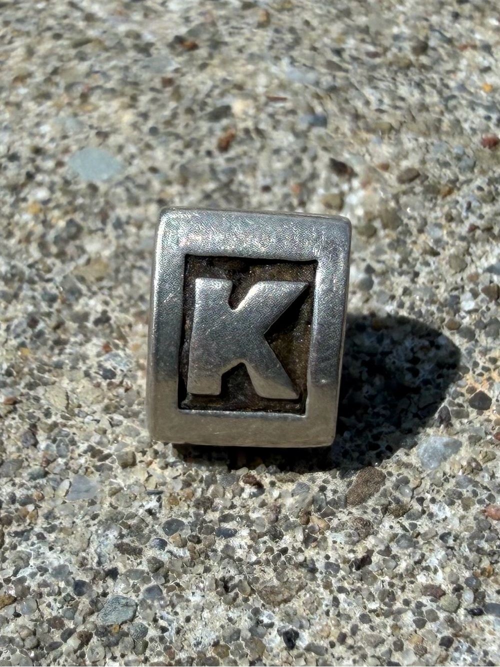 Pandora Moments Sterling Silver Letter K Initial Charm Bead ALE 790323K